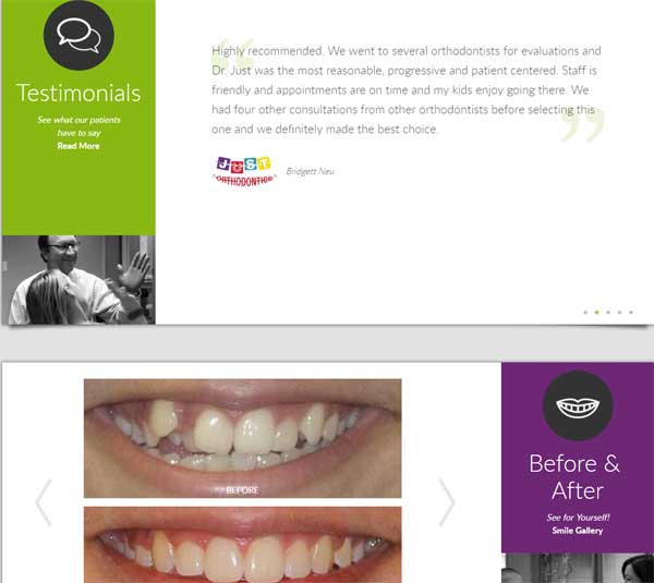 Example Of An Orthodontic Website Review. One Of The Many Free Website ...